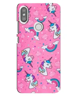 Чехол для Xiaomi Redmi S2 с картинкой «Unicorn паттерн розовый»