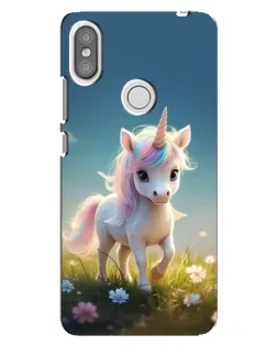 Чехол для Xiaomi Redmi S2 с картинкой «Единорог на поляне»