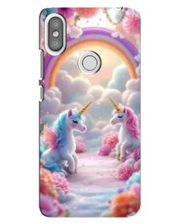Чехол для Xiaomi Redmi S2 с картинкой «Радуга и единороги»