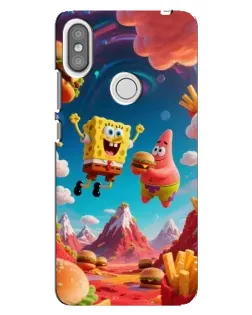 Чехол для Xiaomi Redmi S2 с картинкой «Космический фастфуд»