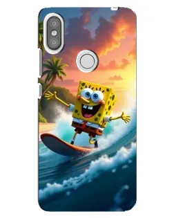 Чехол для Xiaomi Redmi S2 с картинкой «Губка Боб серфингист»