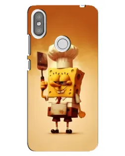 Чехол для Xiaomi Redmi S2 с картинкой «Губка Боб повар»
