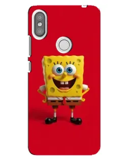 Чехол для Xiaomi Redmi S2 с картинкой «Спанч Боб на красном»