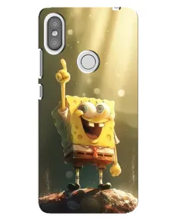 Чехол для Xiaomi Redmi S2 с картинкой «Сияющий Спанч Боб»