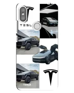 Чехол для Xiaomi Redmi S2 с картинкой «Коллаж Cybertruck Tesla»