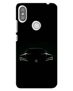 Чехол для Xiaomi Redmi S2 с картинкой «Mercedes — силуэт авто»