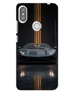 Чехол для Xiaomi Redmi S2 с картинкой «Lamborghini золотые линии»