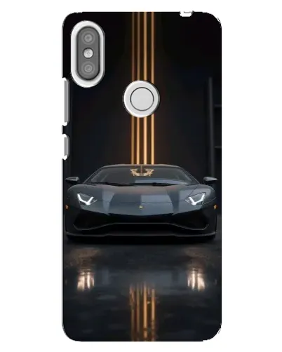 Чехол для Xiaomi Redmi S2 с картинкой «Lamborghini золотые линии»