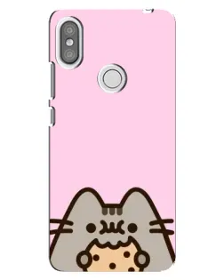 Чохол для Xiaomi Redmi S2 з картинкою «Pusheen та печиво»