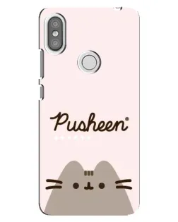 Чохол для Xiaomi Redmi S2 з картинкою «Pusheen логотип»