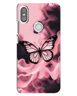 Чехол для Xiaomi Redmi S2 с картинкой «Бабочка в дыму»