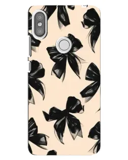 Чехол для Xiaomi Redmi S2 с картинкой «Паттерн черные банты»