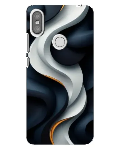 Чехол для Xiaomi Redmi S2 с картинкой «Объемные черно-белые ленты» Чехол для Xiaomi Redmi S2 с картинкой «Объемные черно-белые ленты»