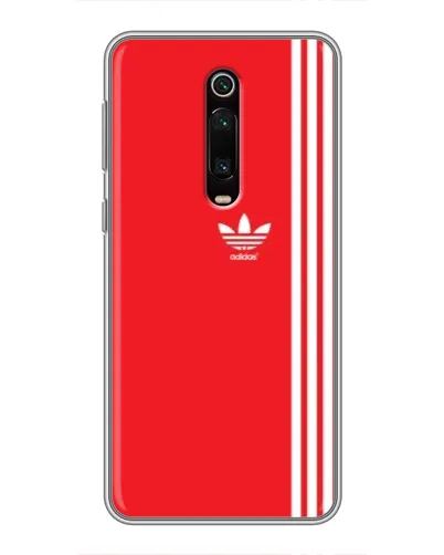 Чехол для Xiaomi Mi 9T с картинкой «Красный минимализм Adidas»