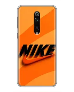 Чехол для Xiaomi Mi 9T с картинкой «Оранжевый драйв Nike»