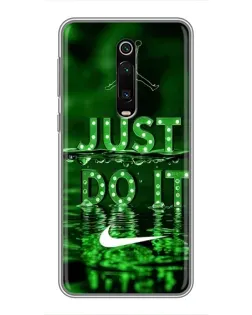 Чехол для Xiaomi Mi 9T с картинкой «Зеленый неоновый Nike»