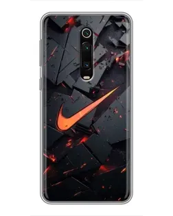 Чехол для Xiaomi Mi 9T с картинкой «Nike — эффект разломов»
