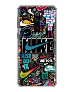 Чехол для Xiaomi Mi 9T с картинкой «Яркий коллаж Nike»
