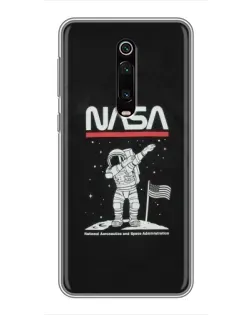 Чехол для Xiaomi Mi 9T с картинкой «NASA — шагаем по Луне»