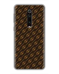 Чехол для Xiaomi Mi 9T с картинкой «Gucci — золотые диагонали»
