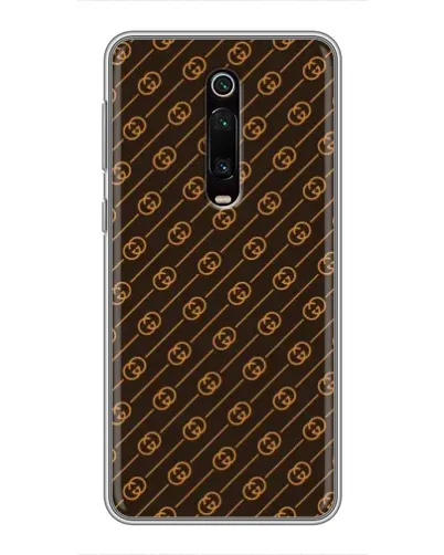 Чехол для Xiaomi Mi 9T с картинкой «Gucci — золотые диагонали»