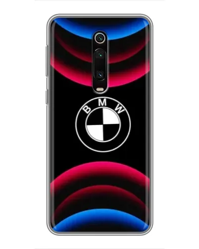 Чехол для Xiaomi Mi 9T с картинкой «Логотип BMW и неоновые дуги»