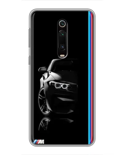 Чехол для Xiaomi Mi 9T с картинкой «Силуэт BMW в темноте»