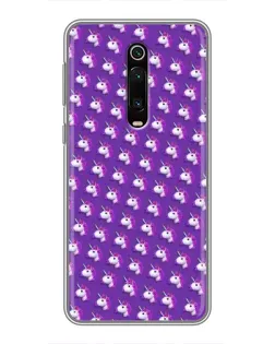 Чехол для Xiaomi Mi 9T с картинкой «Единороги на фиолетовом»