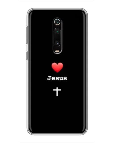 Чехол для Xiaomi Mi 9T с картинкой «Сердце - Jesus»