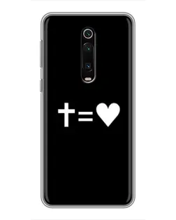 Чехол для Xiaomi Mi 9T с картинкой «Крест и Сердце»
