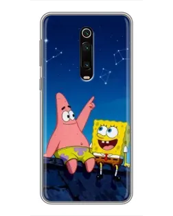Чехол для Xiaomi Mi 9T с картинкой «Губка Боб и Патрик ночью» Чехол для Xiaomi Mi 9T с картинкой «Губка Боб и Патрик ночью»