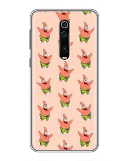 Чехол для Xiaomi Mi 9T с картинкой «Патрик Стар паттерн»
