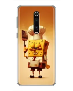 Чехол для Xiaomi Mi 9T с картинкой «Губка Боб повар»