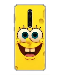 Чехол для Xiaomi Mi 9T с картинкой «Губка Боб улыбка»