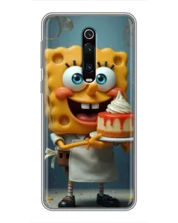 Чехол для Xiaomi Mi 9T с картинкой «Повар Спанч Боб»