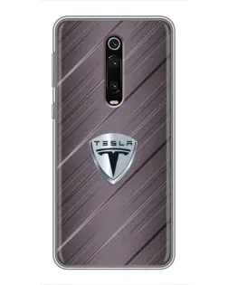 Чехол для Xiaomi Mi 9T с картинкой «Металлическая текстура Tesla»