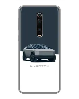 Чехол для Xiaomi Mi 9T с картинкой «Серебристый Cybertruck Tesla»