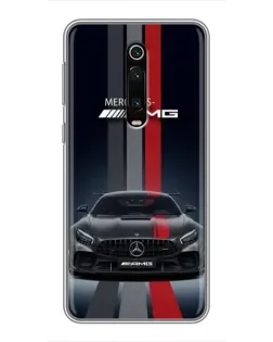 Чехол для Xiaomi Mi 9T с картинкой «Mercedes — белый карбон»