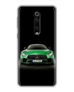 Чехол для Xiaomi Mi 9T с картинкой «Mercedes — неоновый лого»
