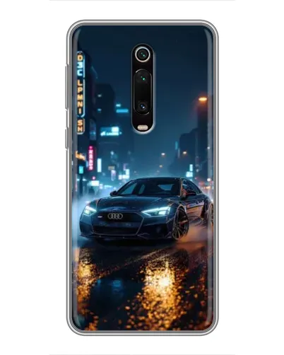 Чехол для Xiaomi Mi 9T с картинкой «Ночной город и Audi»