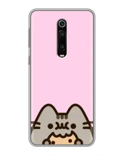 Чехол для Xiaomi Mi 9T с картинкой «Pusheen и печенье»