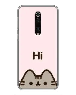 Чехол для Xiaomi Mi 9T с картинкой «Пушин говорит Hi»