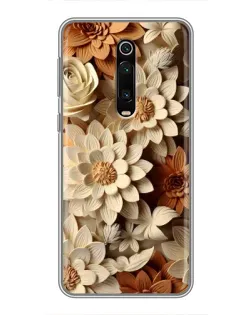 Чехол для Xiaomi Mi 9T с картинкой «Бежевый флористический декор» Чехол для Xiaomi Mi 9T с картинкой «Бежевый флористический декор»