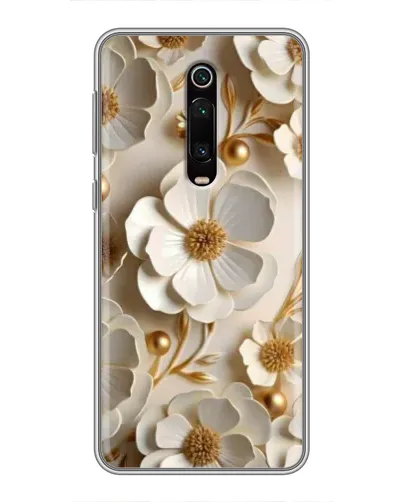 Чехол для Xiaomi Mi 9T с картинкой «Белие бумажние  цвети»