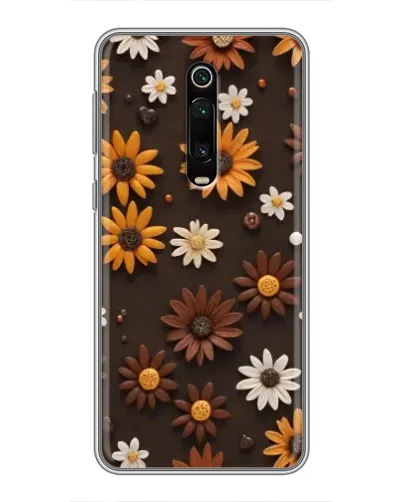 Чехол для Xiaomi Mi 9T с картинкой «Узор из маленьких подсолнухов»