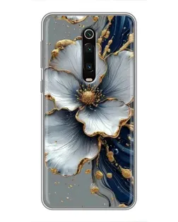 Чехол для Xiaomi Mi 9T с картинкой «Белый цветок и золотой флюид» Чехол для Xiaomi Mi 9T с картинкой «Белый цветок и золотой флюид»