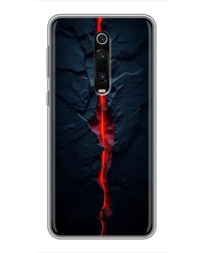 Чехол для Xiaomi Mi 9T с картинкой «Kрасная лавовая трещина»