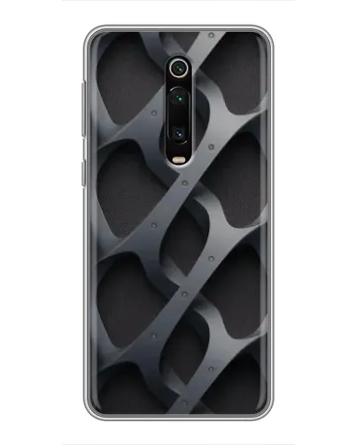 Чехол для Xiaomi Mi 9T с картинкой «Объемное серое плетение»