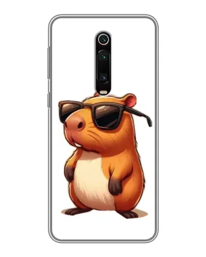 Чехол для Xiaomi Mi 9T с картинкой «Капибара в очках»