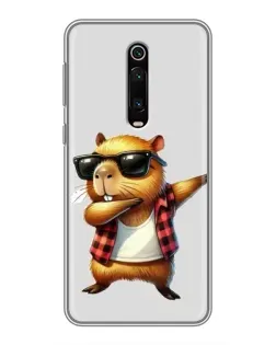 Чехол для Xiaomi Mi 9T с картинкой «Капибара рэпер даб»